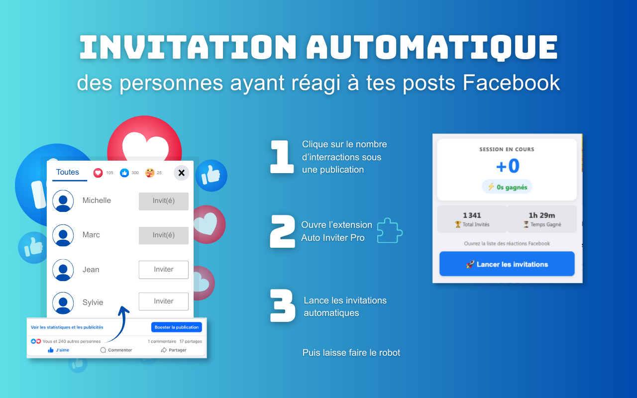 Interface Auto Inviter Pro en action